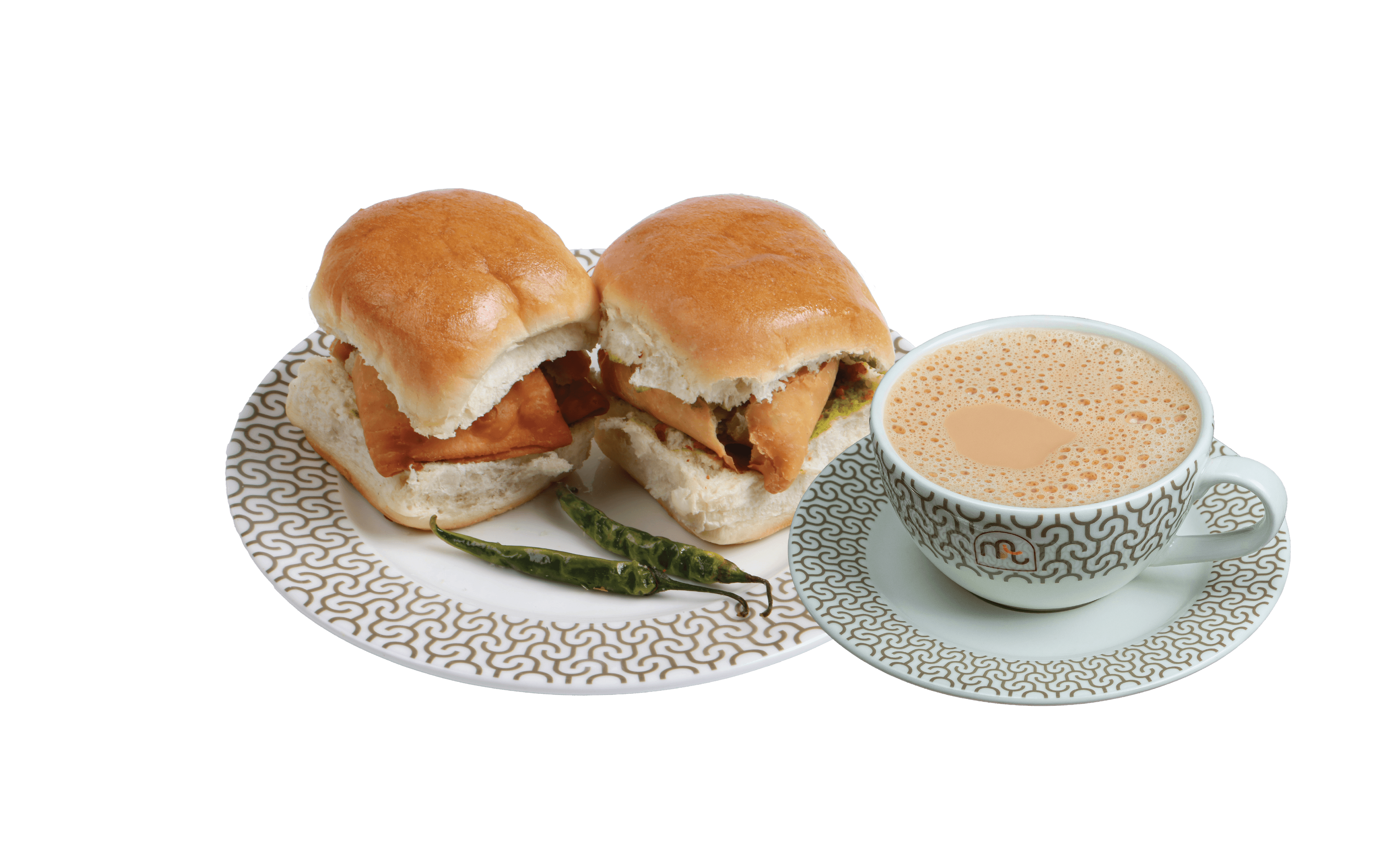 2 samosa pav + tea