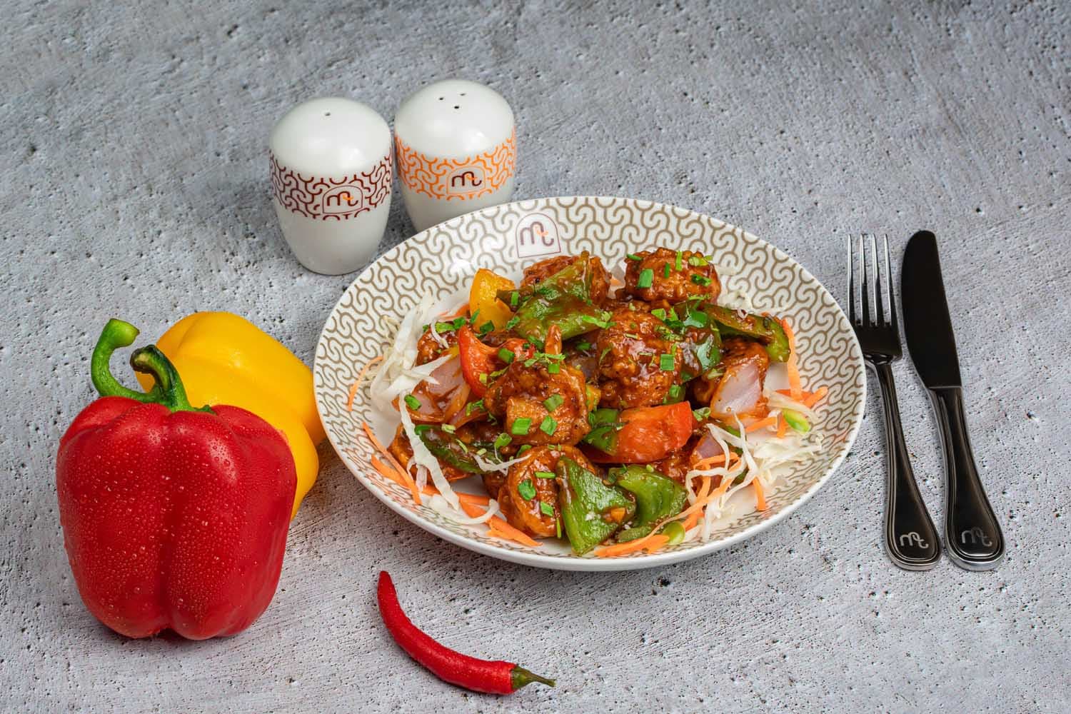 Chilli prawns