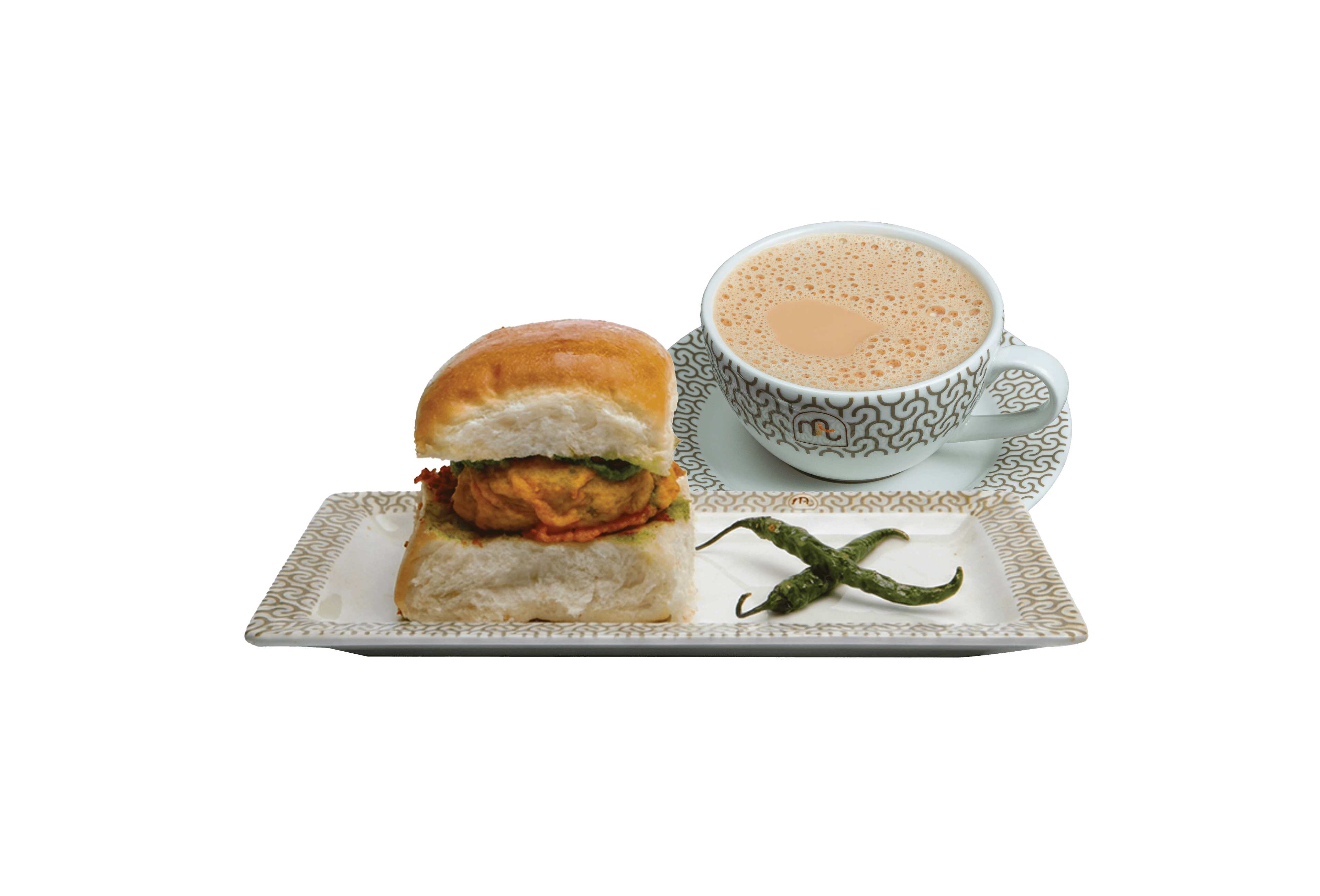 vada pav + tea