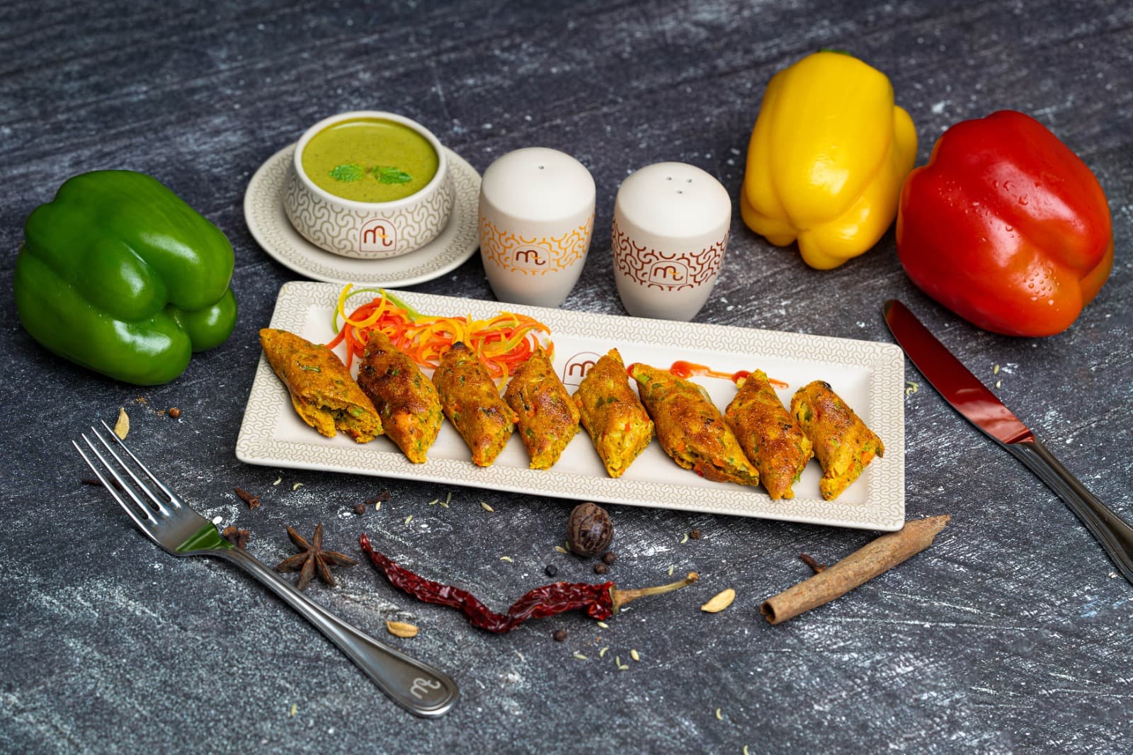 Veg seekh kebab